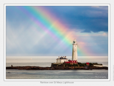 Rainbow over St Marys Lighthouse