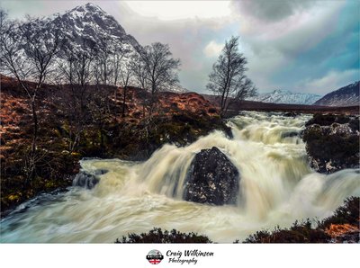 Etive Mor Waterfall