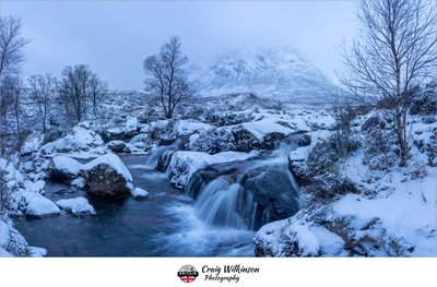 Winter at Etive Mor Waterfall