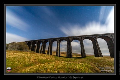 Ribblehead Viaduct, Moon Lit (30s Exposure)